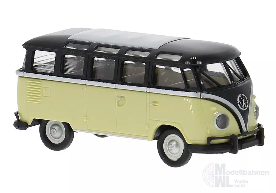 Brekina 31851 - VW T1b Samba schwarz/beige H0 1:87