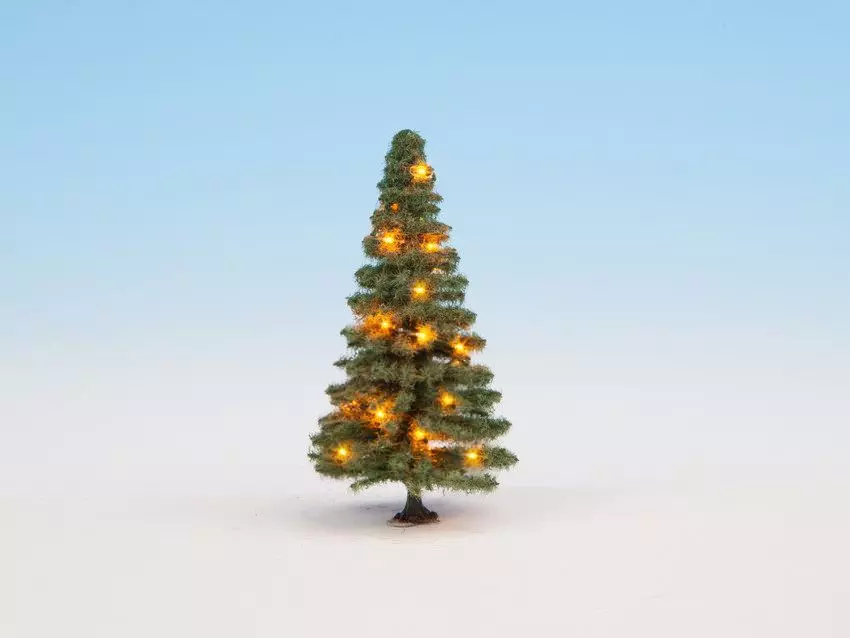 Noch 22121 - Beleuchteter Weihnachtsbaum grün, mit 20 LEDs, 8 cm hoch 0/H0/TT/N