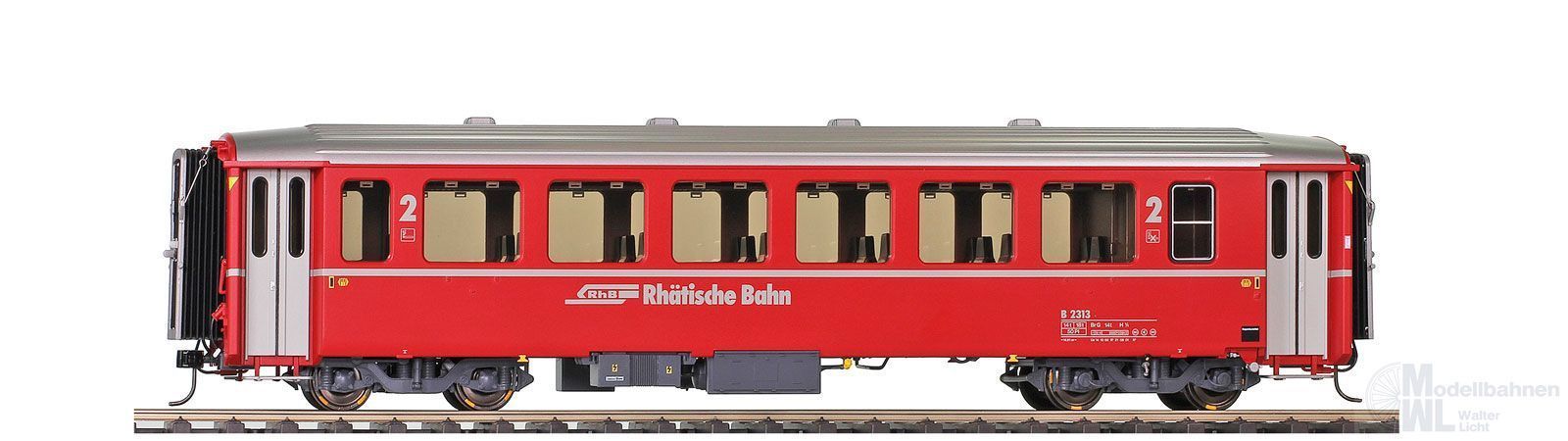 Bemo 9555143 - Einheitswagen EW I RhB Ep.IV/V B 2313 refit rot mit Logo 0m