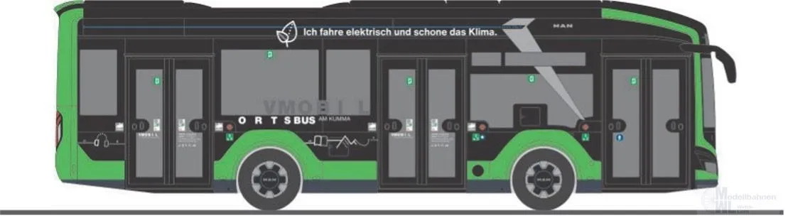 Rietze 74618 - MAN Lion's City 10 E Loacker Tours - Ortsbus am Kumma (AT) H0 1:87