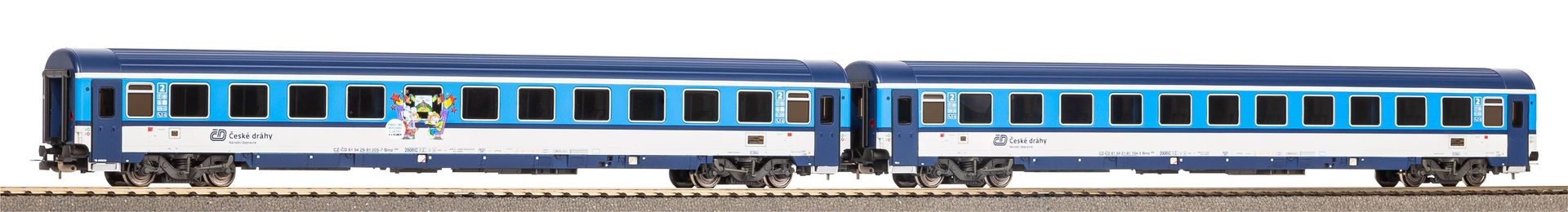 Piko 58270 - Personenwagen Set Eurofima CSD Ep.VI 2.Kl. 2.tlg. H0/GL