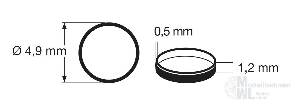 Fleischmann 948007 - Haftringsatz 10 Stück Spur N
