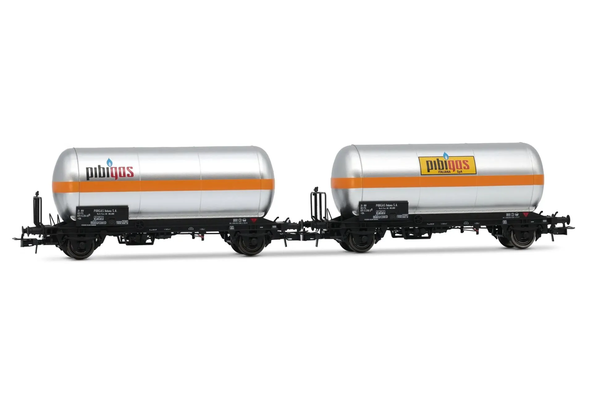 Rivarossi 6621 - Kesselwagen Set FS Ep.IV pibigas 2.tlg. H0/GL