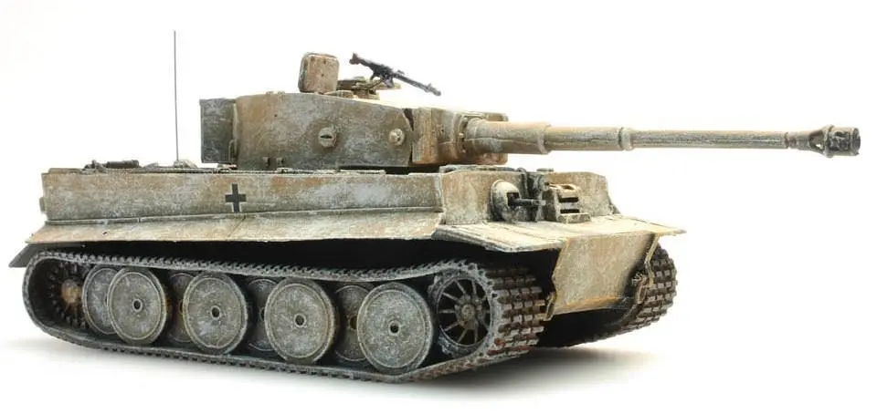 ARTITEC b.v. 387.102-WY - Panzer Tiger I 1943 gelb-Wintertarnung Deutsche Wehrmacht H0 1:87