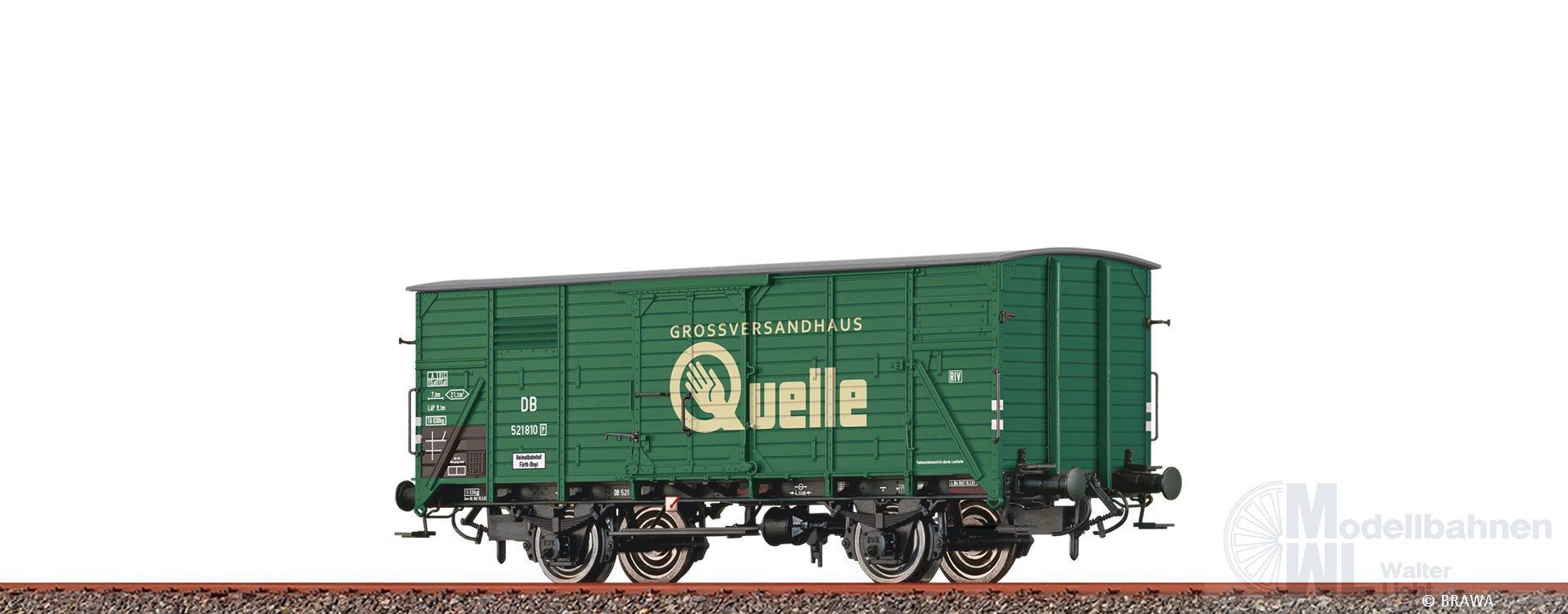 Brawa 50955 - Güterwagen ged. DB Ep.III Quelle G10 H0/GL Brawa 50955 - Güterwagen ged. DB Ep.III Quelle G10 H0/GL