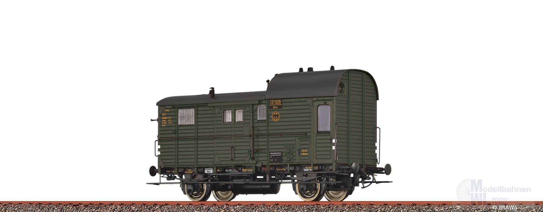 Brawa 49429 - Güterzuggepäckwagen DRG Ep.II Pwg pr 14 131 628 H0/GL Brawa 49429 - Güterzuggepäckwagen DRG Ep.II Pwg pr 14 131 628 H0/GL