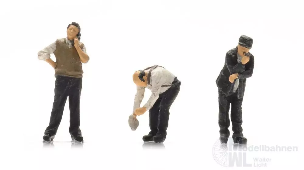 ARTITEC b.v. 5870134 - Stellwerkswärter (3x) Fertigmodell H0 1:87