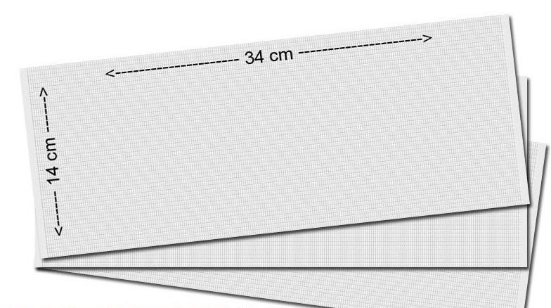 PROSES P3D-EB-04 - Geprägte PVC-Platten (Dachziegel) 3 Stück 14X34 cm Stärke: 2mm