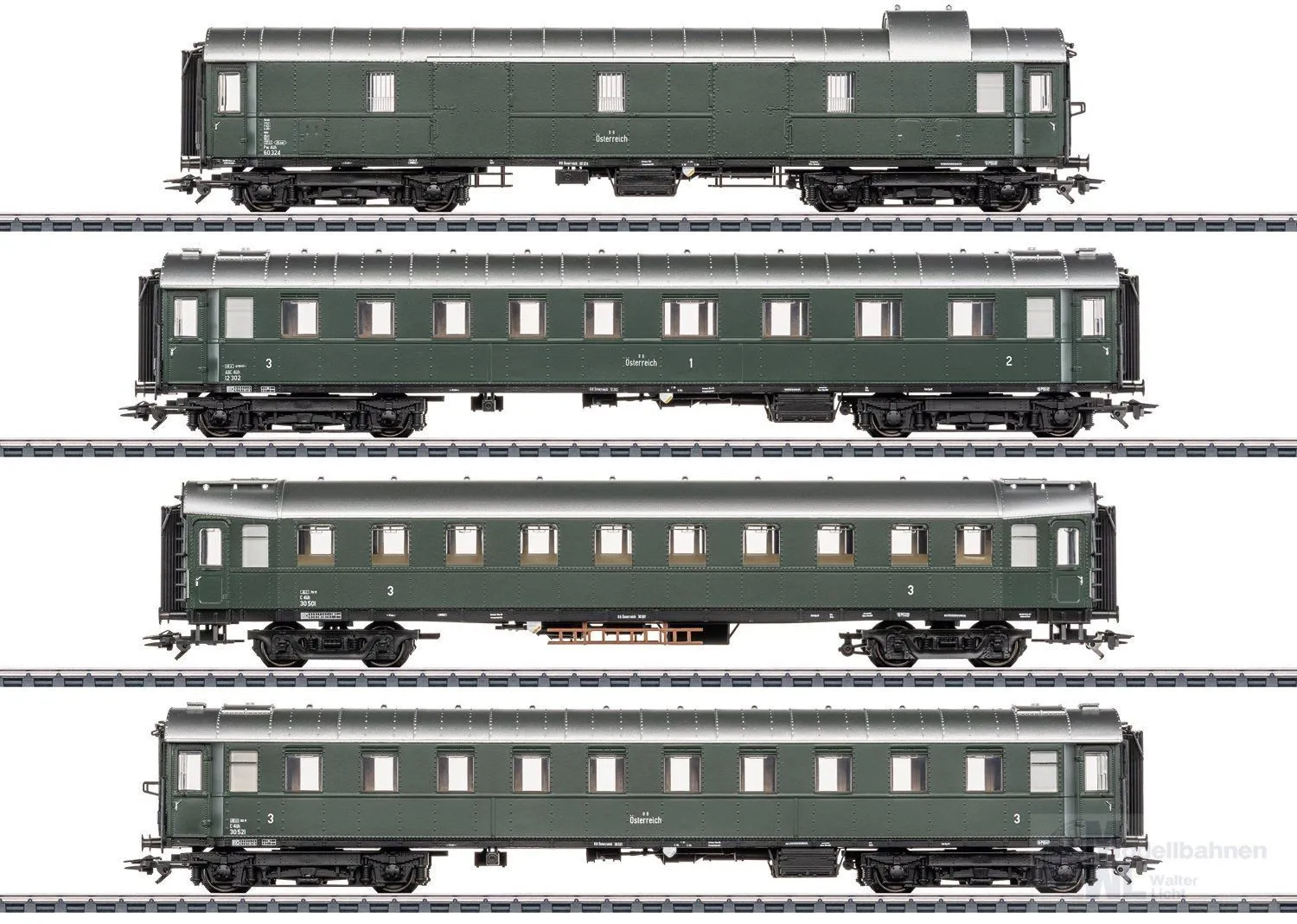 Märklin 42525 - Reisezugwagen-Set zur Dampflok 12.11 H0/WS