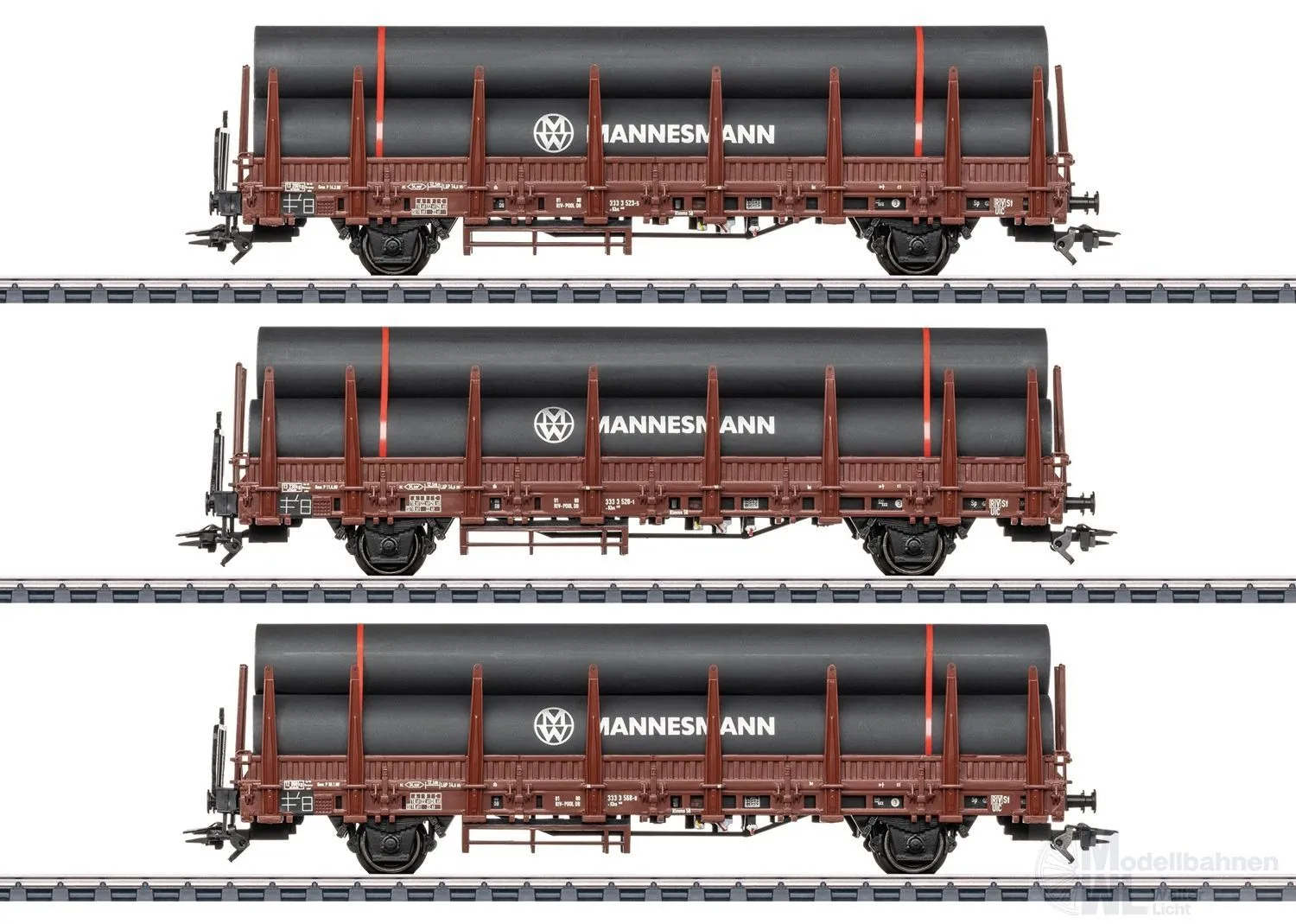 Märklin 46563 - MHI Rungenwagen Set DB Ep.IV 3.tlg. H0/WS