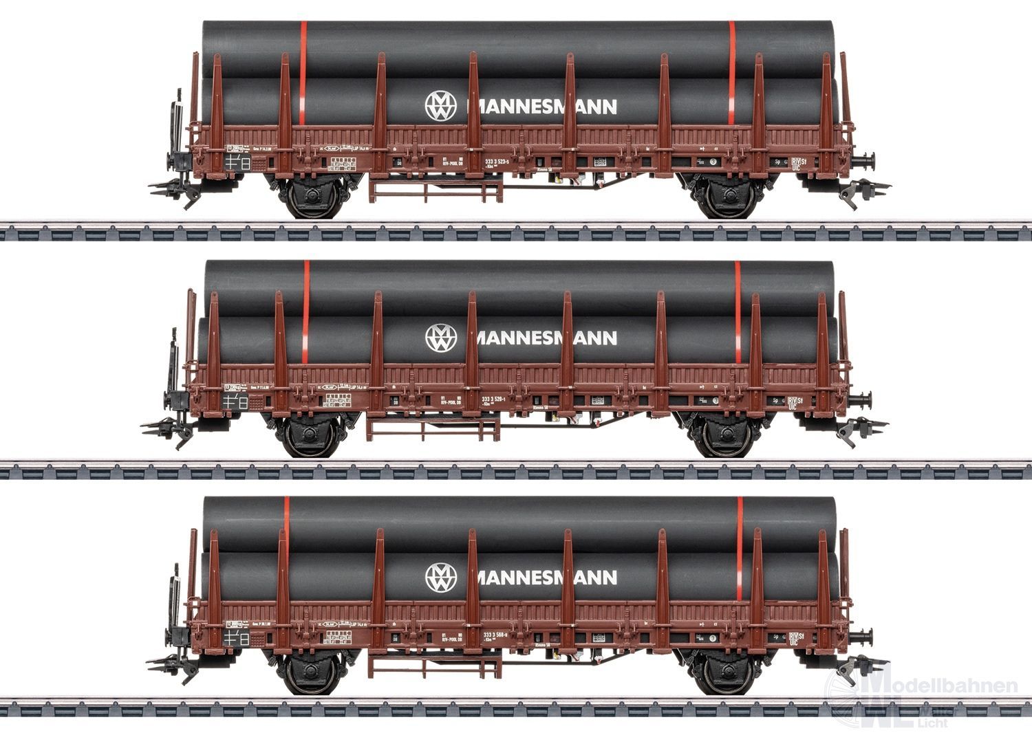 Märklin 46563 - MHI Rungenwagen Set DB Ep.IV 3.tlg. H0/WS