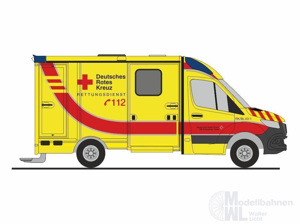 Rietze 76134 - System Strobel RTW ´18 DRK KV Merseburg-Querfurt H0 1:87