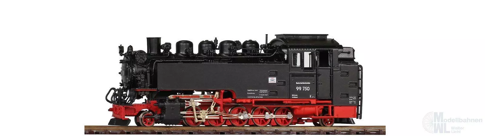 Bemo 1008891 - Dampflokfertigmodell BR 99 750 DR Ep. III Fertigmodell H0e