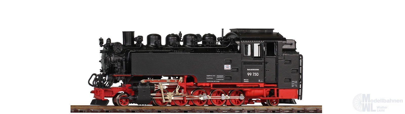 Bemo 1008891 - Dampflokfertigmodell BR 99 750 DR Ep. III Fertigmodell H0e