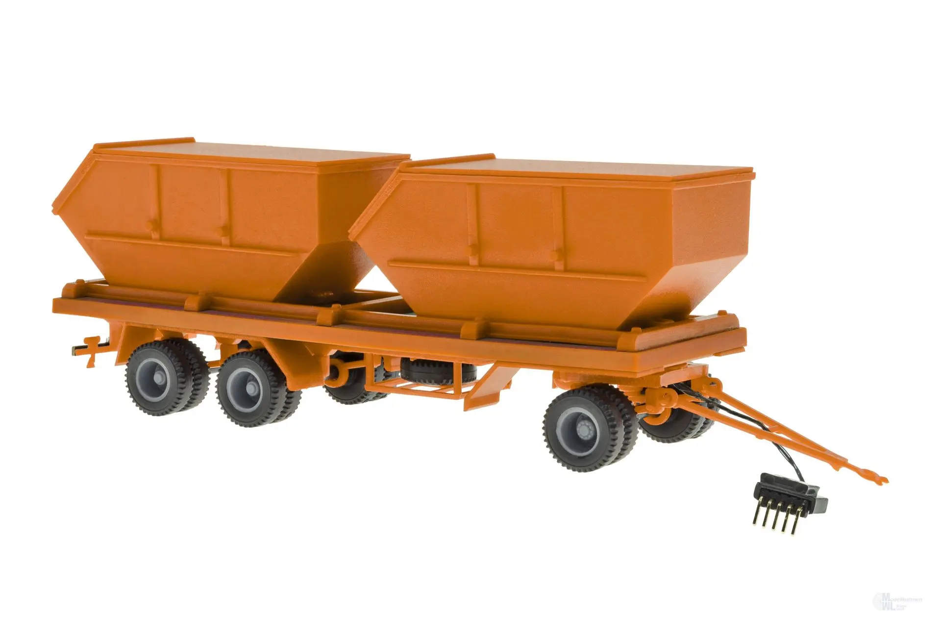 Viessmann 8225 - CarMotion Containeranhänger orange 3-achs mit 2 Mulden H0 1:87