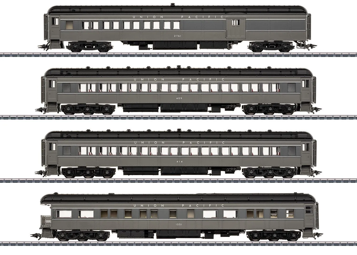 Märklin 43629 - MHI US-Heavyweight Personenwagen Set UP Ep.III 4.tlg. H0/WS