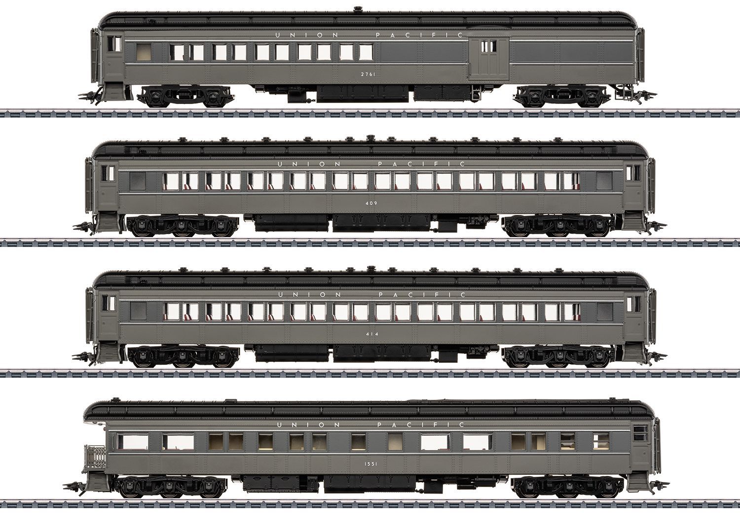 Märklin 43629 - MHI US-Heavyweight Personenwagen Set UP Ep.III 4.tlg. H0/WS