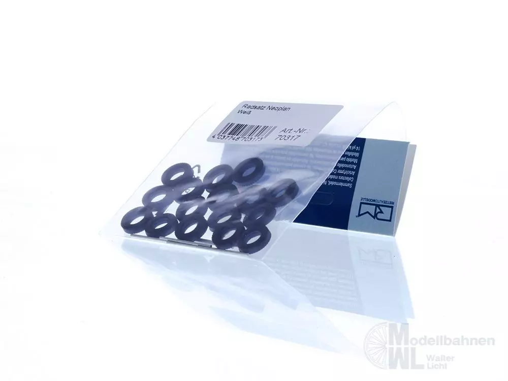 Rietze 70317 - Radsatz Neoplan Felgen weiß 2x doppel- 4x einzelbereift H0 1:87