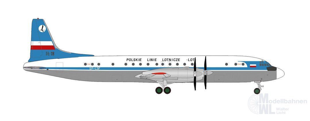 Herpa 538787 - Ilyushin IL-18 LOT (original) 1:500