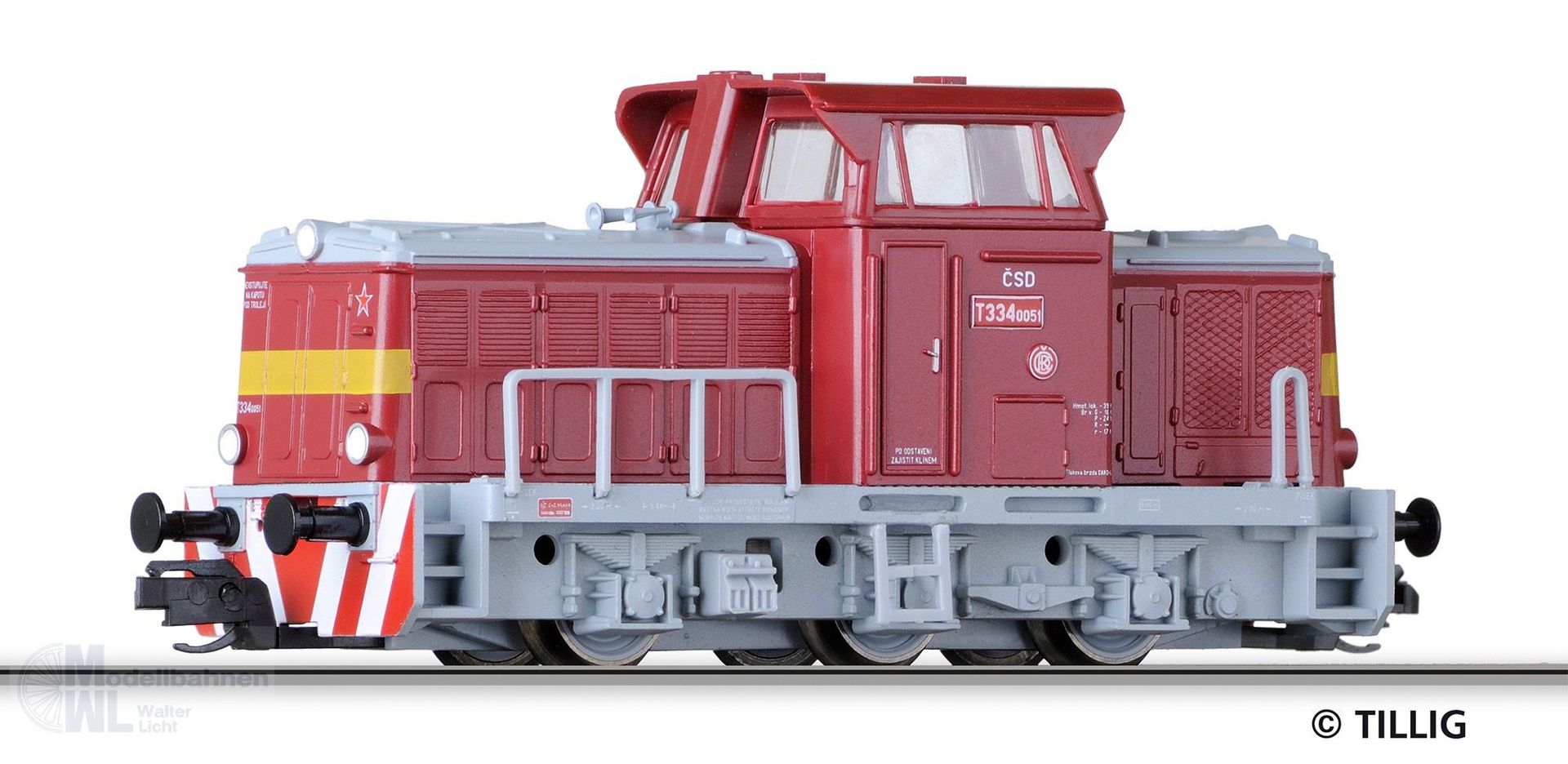 Tillig 502588 - Diesellok T334-051 CSD Ep.IV (ex. 04614) TT 1:120