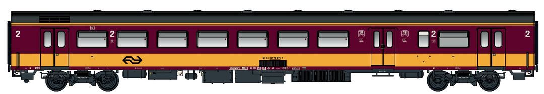 LS Models 44265 - Personenwagen ICR 2.Kl. BKD NS Ep.VI Benelux H0/GL