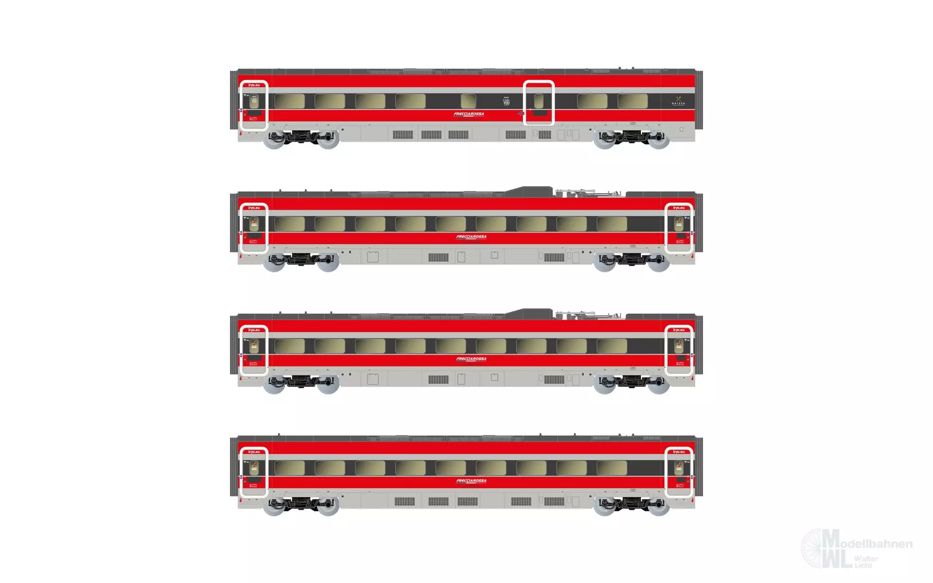 Arnold 3515 - Ergänzungswagen Set ETR 1000 FS Ep.VI iryo 4.tlg. N 1:160