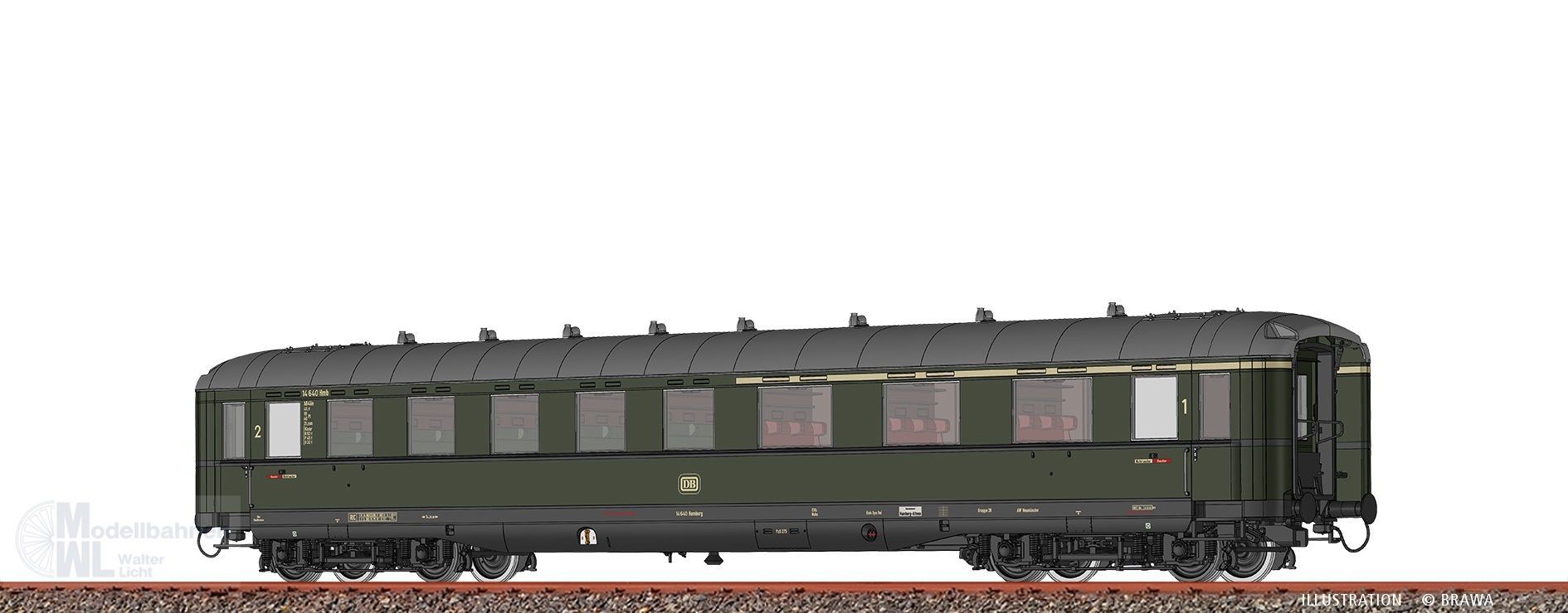 Brawa 51057 - Schürzenwagen DB Ep.III AB4üe 14 640 Hmb H0/WS DIGITAL EXTRA Brawa 51057 - Schürzenwagen DB Ep.III AB4üe 14 640 Hmb H0/WS DIGITAL EXTRA