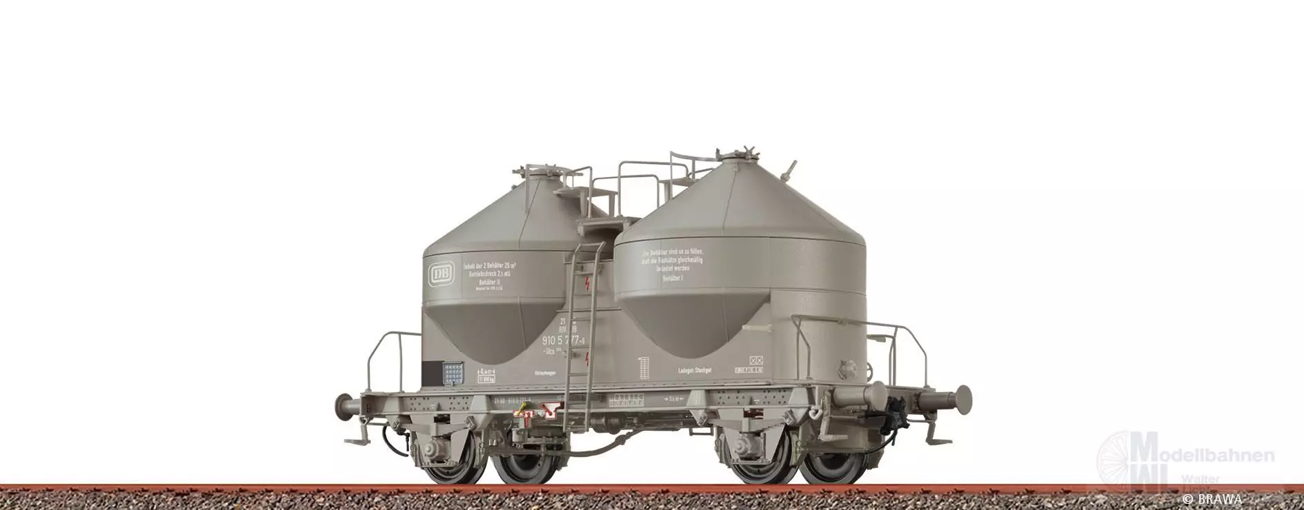 Brawa 51327 - Staubbehälterwagen DB Ep.IV Ucs908 H0/GL