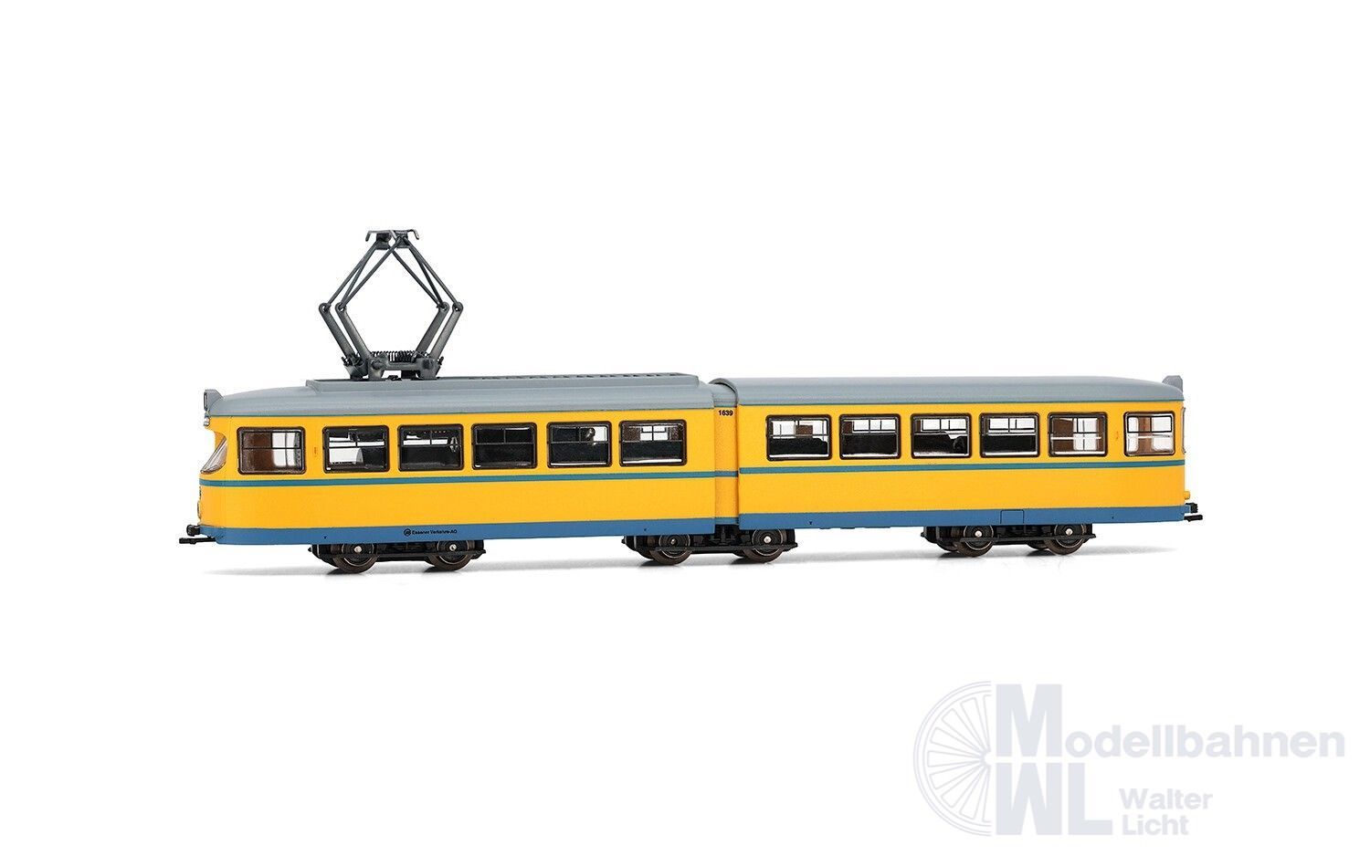 Arnold 2603D - Straßenbahn DUEWAG GT6 Ep.IV/V Essen gelb/blau N 1:160 Digital