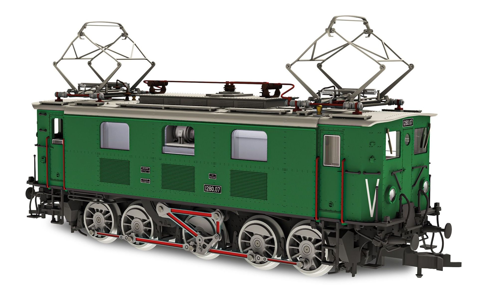 Jägerndorfer Modellbahn 12402 - E-Lok Rh 1280.07 ÖBB Ep.II grün H0/WS Sound