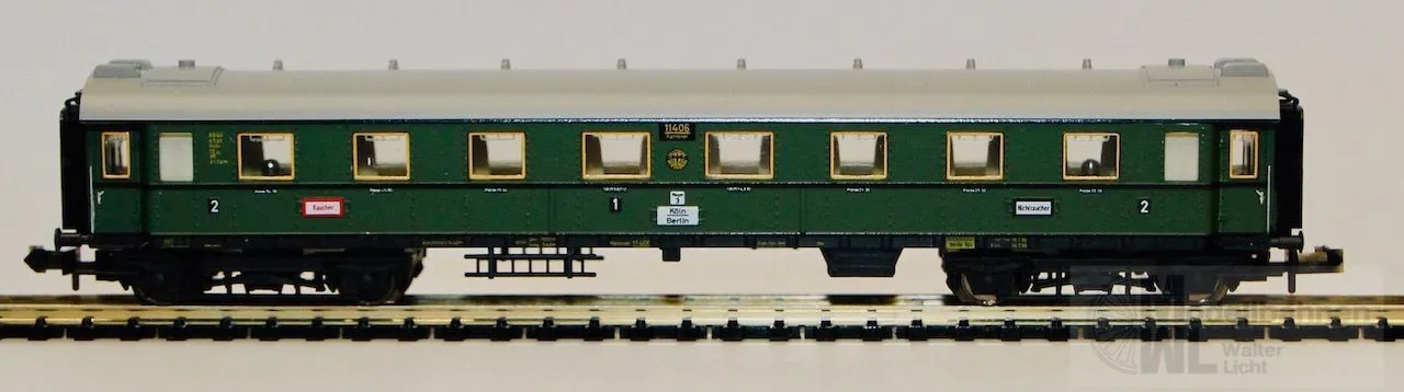 Trix 13150 - MINITRIX - Personenwagen DRG Ep.II 1/2.Kl. AB4ü N 1:160