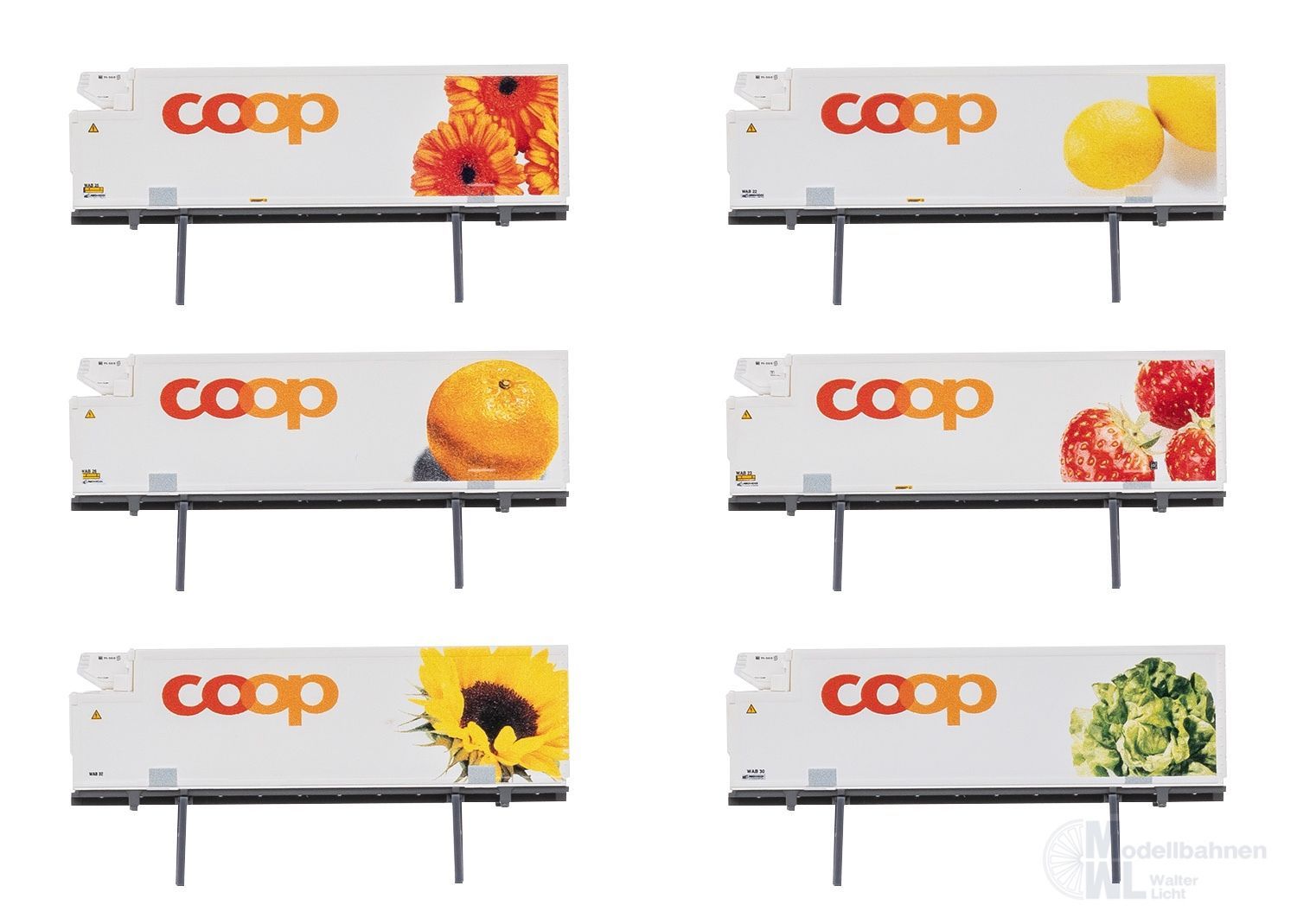 Trix 66583 - Zubehör Kühlcontainer COOP 6 Stück N 1:160
