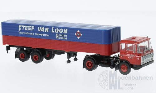 Brekina 85282 - DAF FT 2600 Pritsche/Plane-Sattelzug Steef van Loon (NL) H0 1:87 Brekina 85282 - DAF FT 2600 Pritsche/Plane-Sattelzug Steef van Loon (NL) H0 1:87