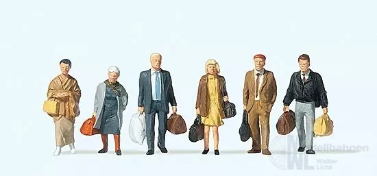 Preiser 10413 - Gehende Reisende H0 1:87