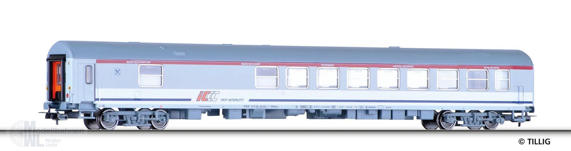 Tillig 75000 - Speisewagen PKP Ep.VI WRdmu Intercity H0/GL