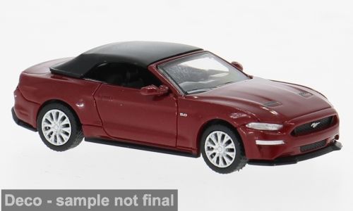 PCX-Models 870565 - Ford Mustang VI Cabriolet dunkelrot 2020 H0 1:87