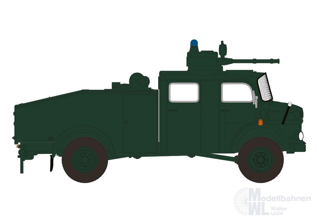 Brekina 47184 - Mercedes-Benz LA 1113 Wasserwerfer des Bundesgrenzschutzes H0 1:87