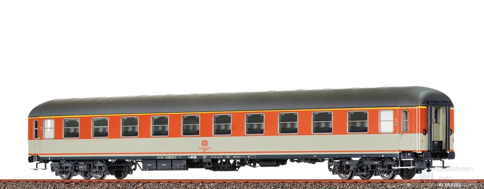 Brawa 58181 - Schnellzugwagen DB Ep.IV Aüm 203 H0/GL Innenbeleuchtung