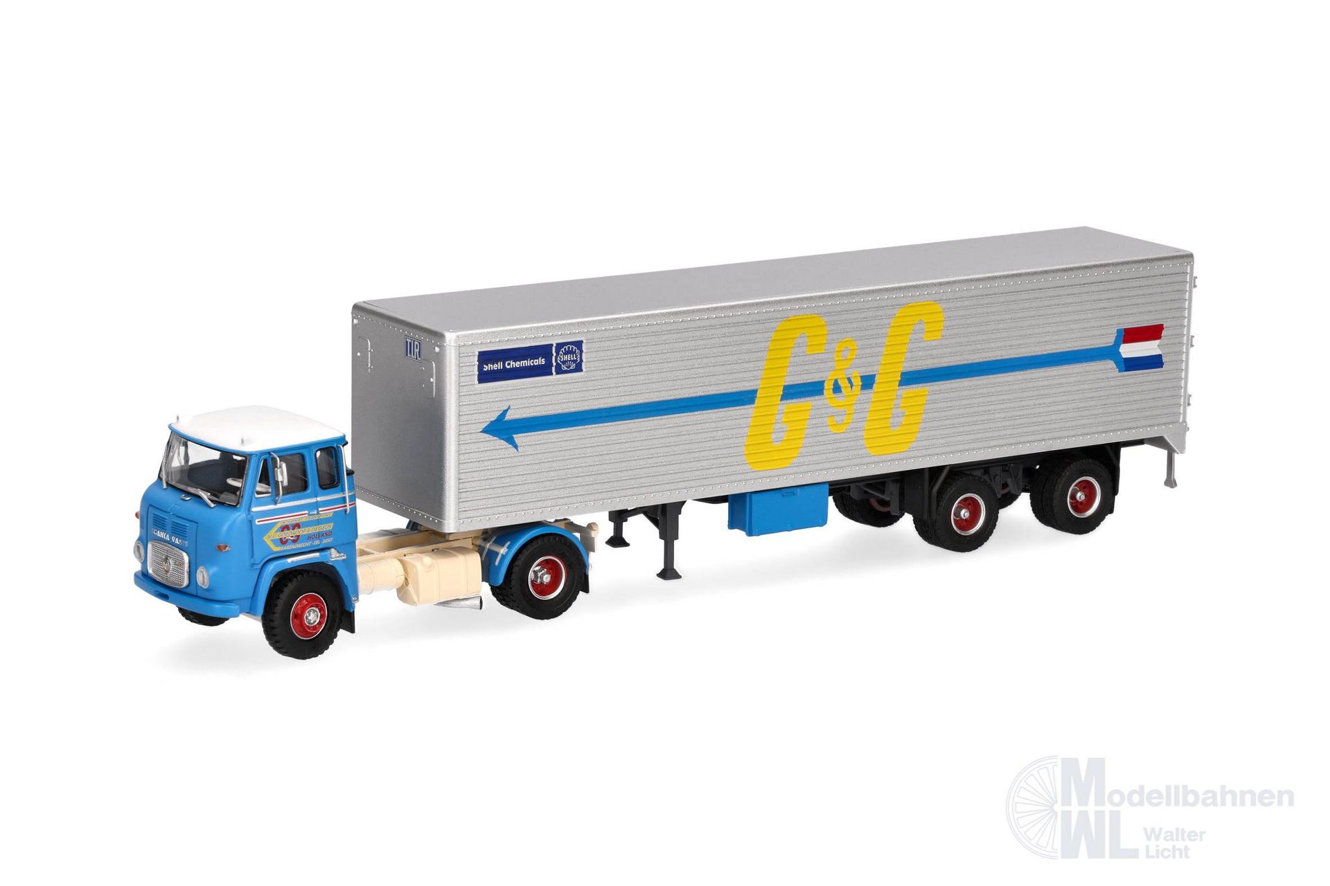 Herpa 87MBS026222 - Scania LB 76 Koffer Sattelzug Goedkoop H0 1:87