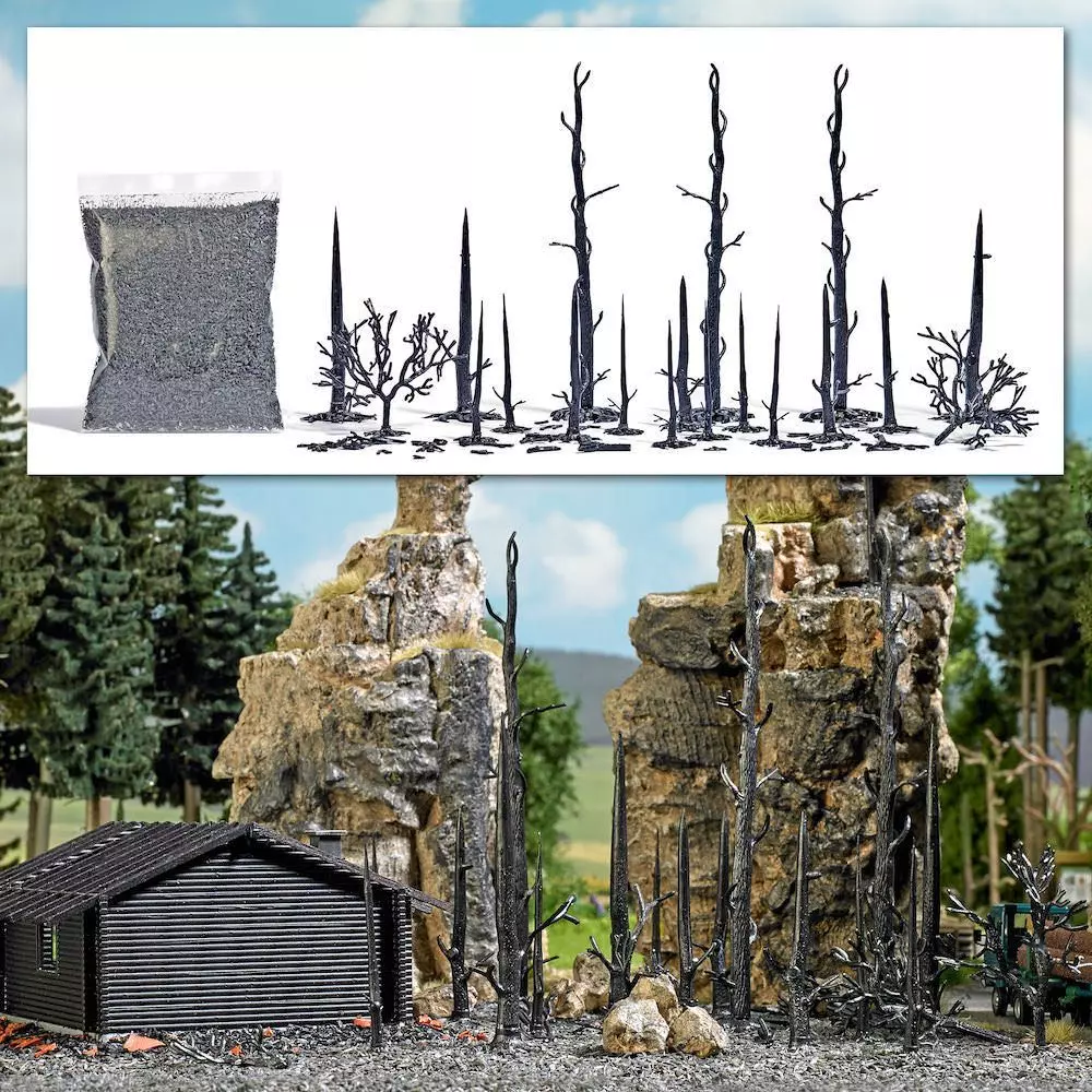 Busch 1854 - Abgebrannter Wald H0 H0 1:87