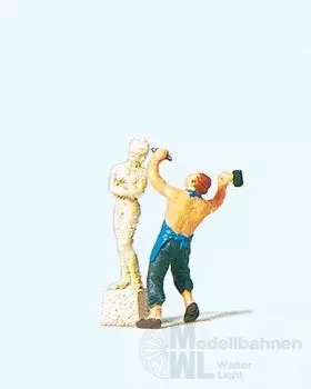 Preiser 29032 - Bildhauer mit Skulptur H0 1:87