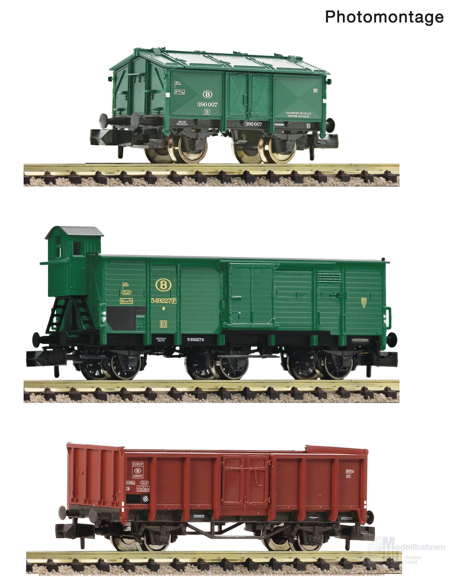 Fleischmann 6660077 - Güterwagen Set SNCB Ep.III N 1:160