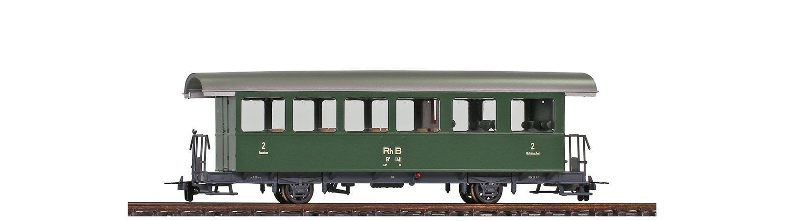 Bemo 3233121 - Personenwagen RhB Ep.II/III AB2 1415 grün H0m