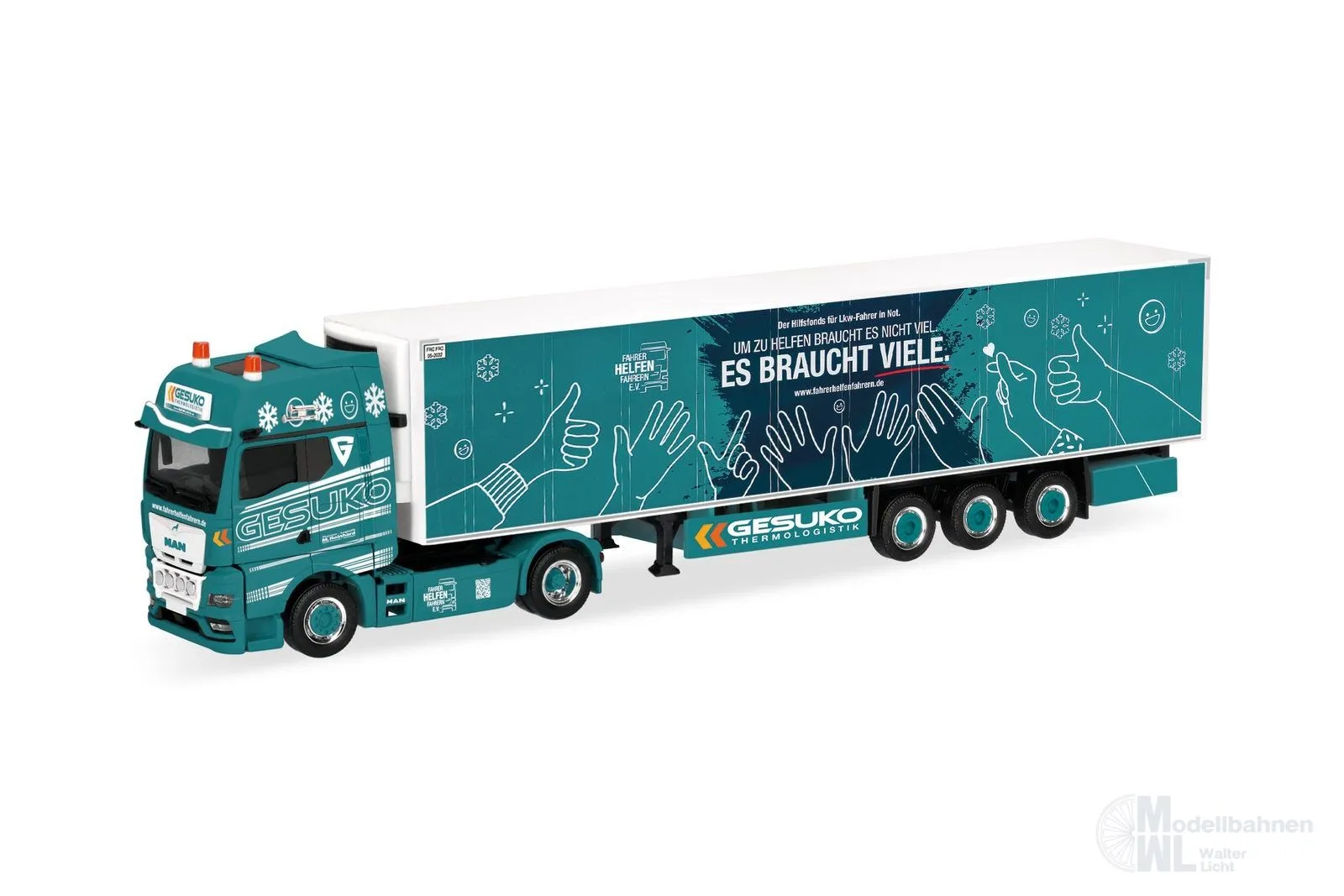 Herpa 322140 - MAN TGX GX KühlkofferSattelzug GESUKO H0 1:87