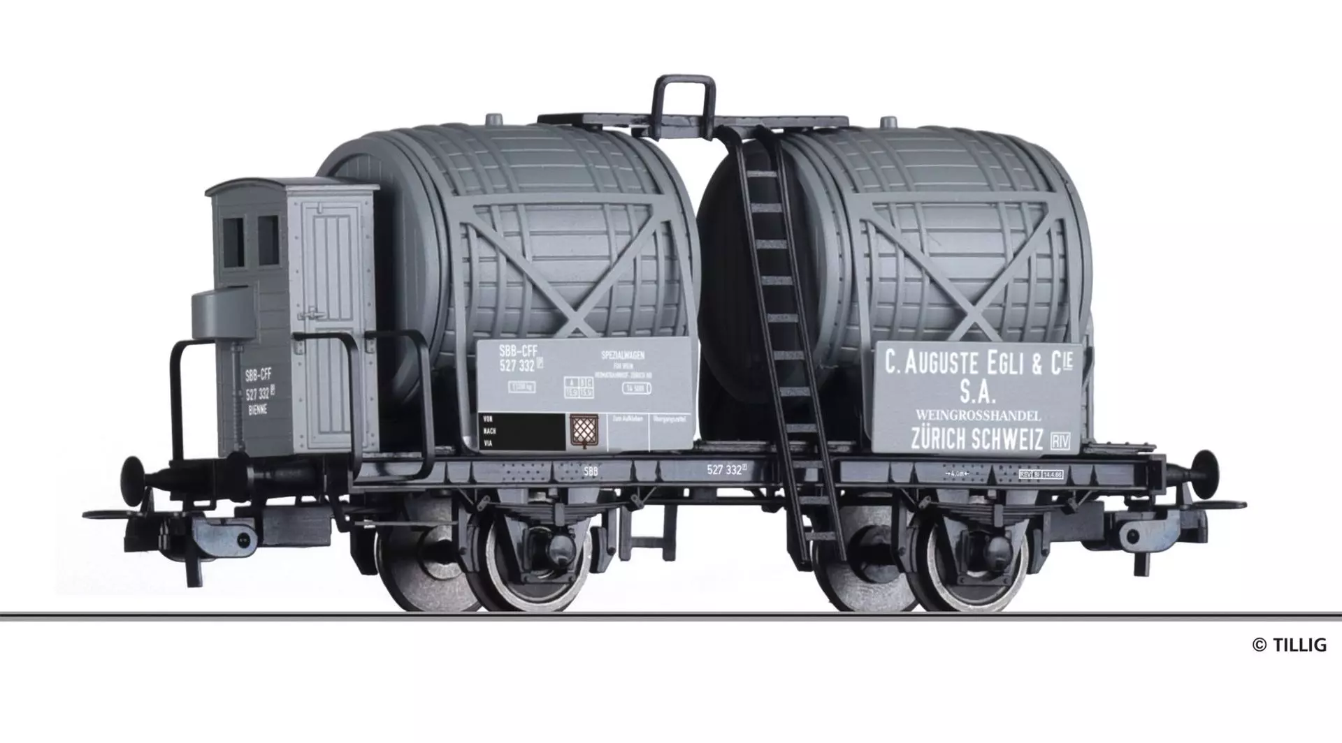 Tillig 76790 - Weinfasswagen SBB Ep.III C.Auguste Egli & Cie. H0/GL