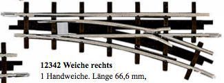 Busch 12342 - 1 Weiche rechts H0 1:87
