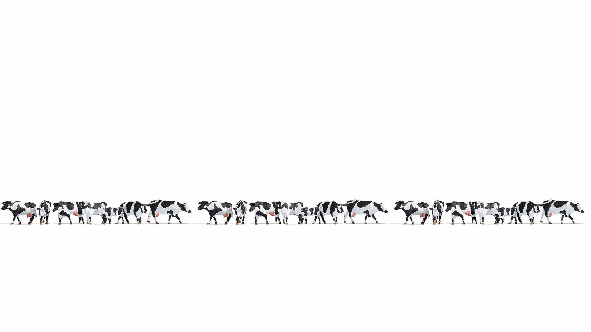 Noch 16164 - XL-Set Kühe schwarz-weiß H0 1:87