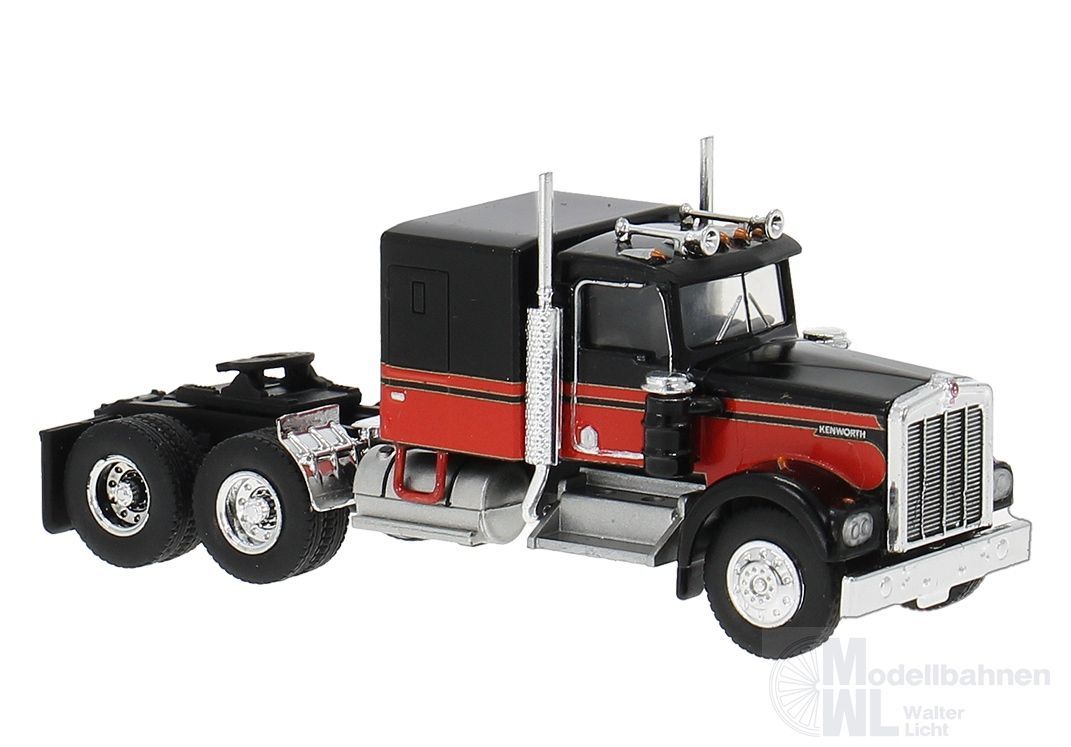 Brekina 86250 - Kenworth W900 Sattelzugmaschine schwarz/rot H0 1:87