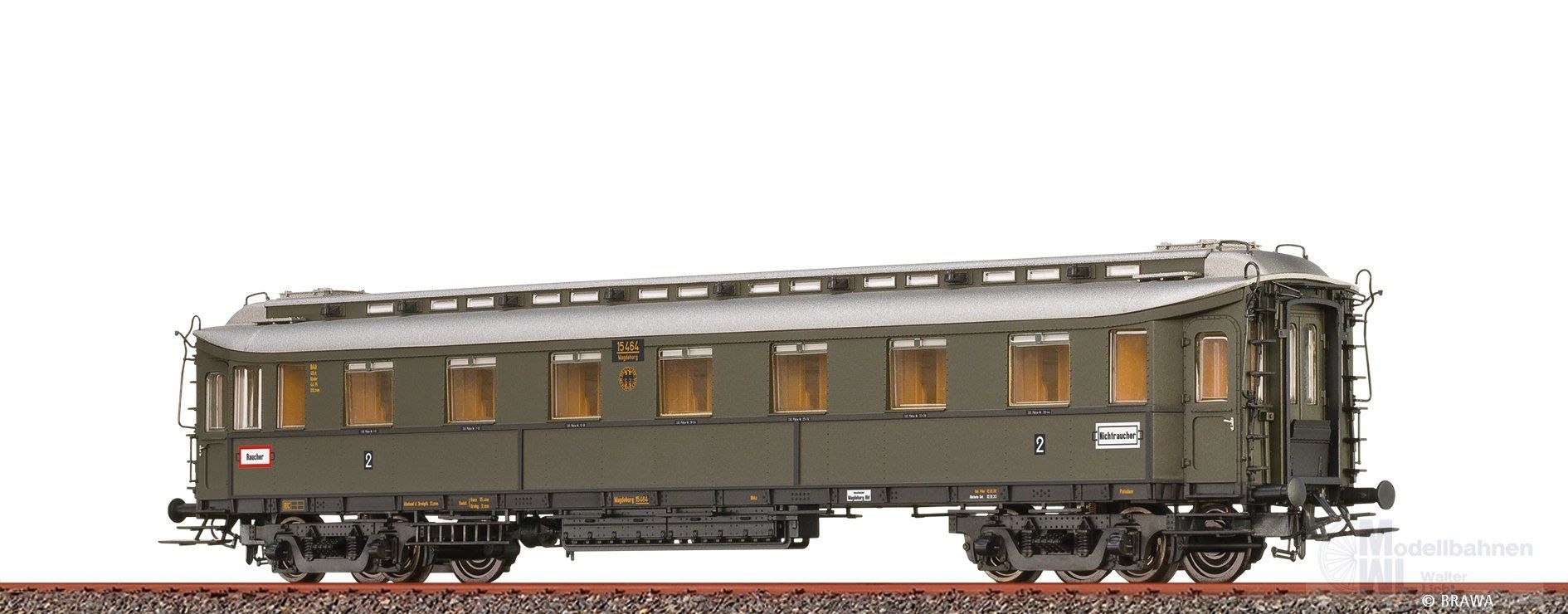Brawa 45419 - Personenwagen DRG Ep.II B4ü Pr 20 H0/GL Brawa 45419 - Personenwagen DRG Ep.II B4ü Pr 20 H0/GL