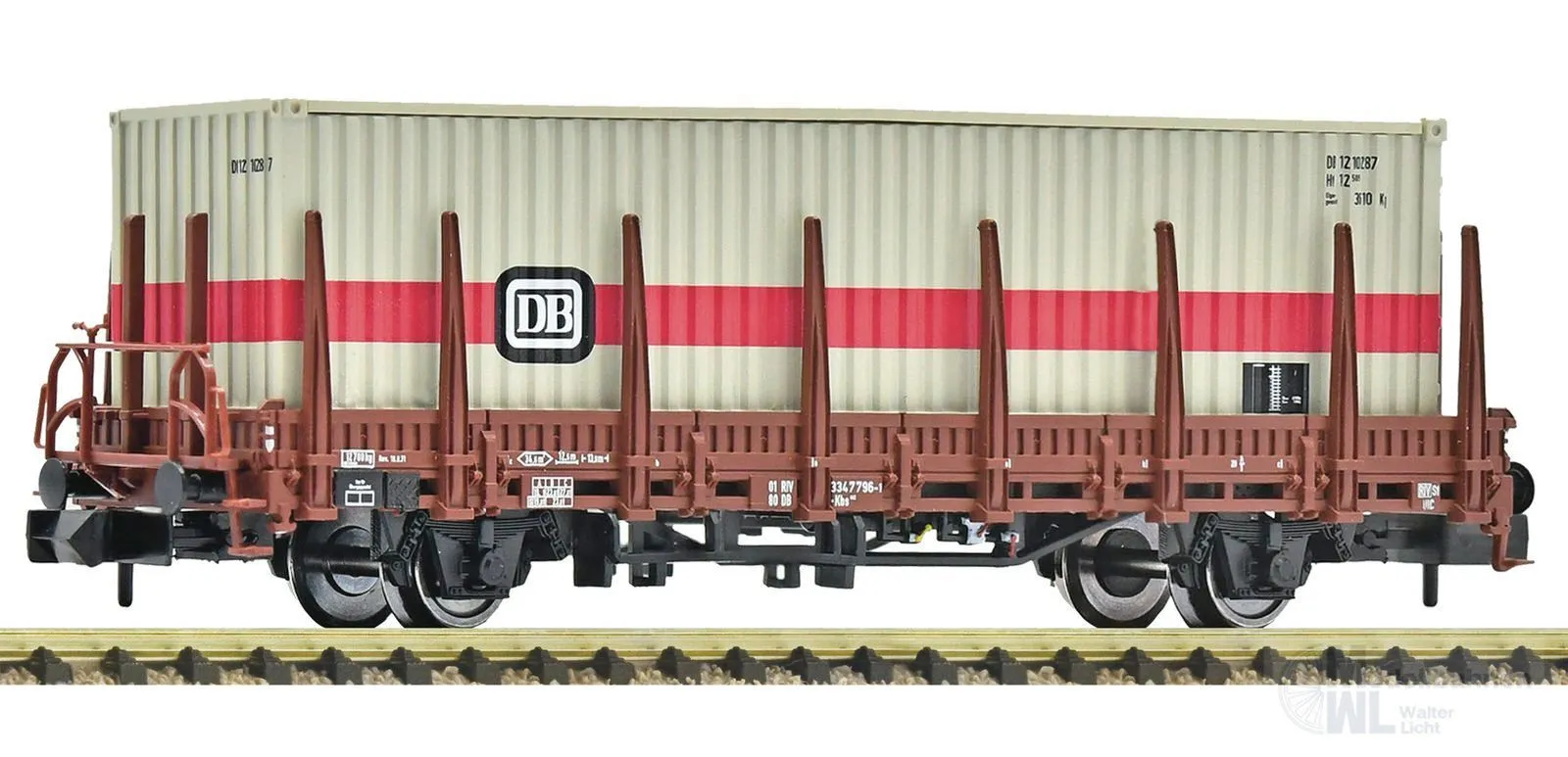 Fleischmann 6660161 - Rungenwagen DB Ep.IV bel. Mit 20 ft Container N 1:160